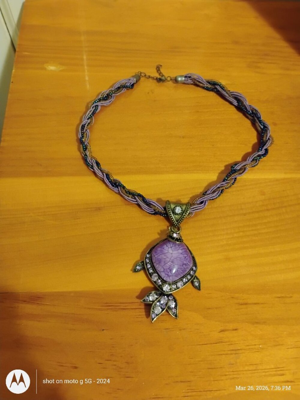 Purple Pendant Necklace